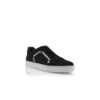 AGILIO Black Suede Blanket Stitch Sneakers