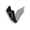 AGILIO Black Suede Blanket Stitch Sneakers