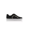 AGILIO Black Suede Blanket Stitch Sneakers