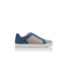 AGILIO Grey and Blue Calf Leather Sneakers