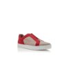 AGILIO Grey and Red Calf Leather Sneakers