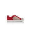 AGILIO Grey and Red Calf Leather Sneakers