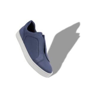 AGILIO Navy Blue Calf Leather Sneakers