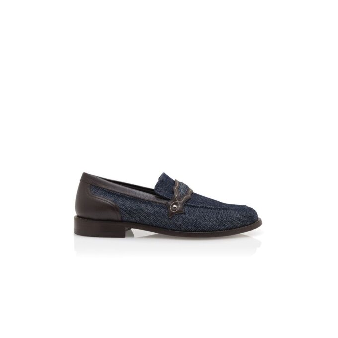 ALAMO Blue Denim Penny Loafers