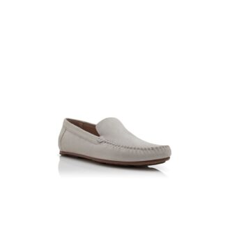ALDER Light Grey Suede Slippers