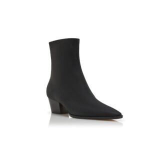 ALIERA Black Nubuck Ankle Boots