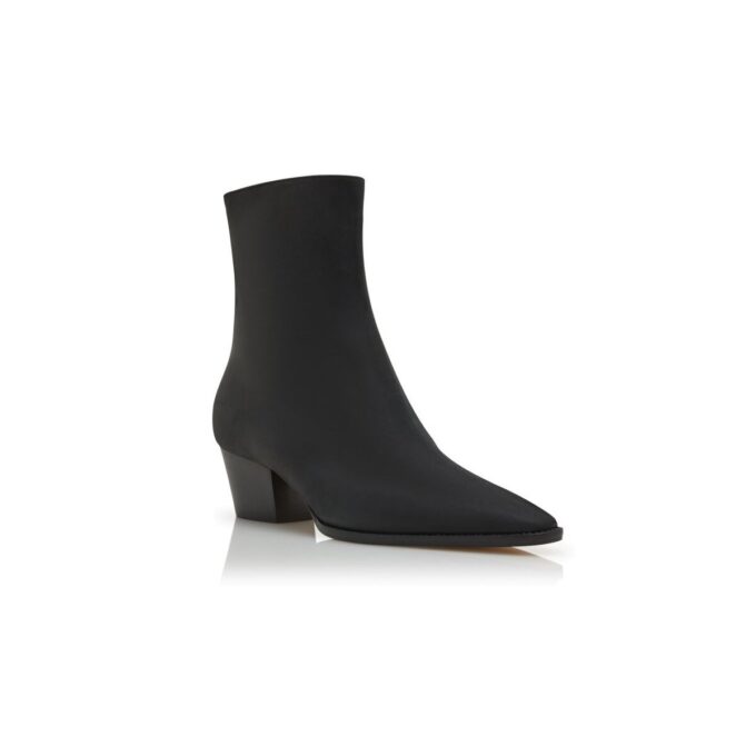 ALIERA Black Nubuck Ankle Boots