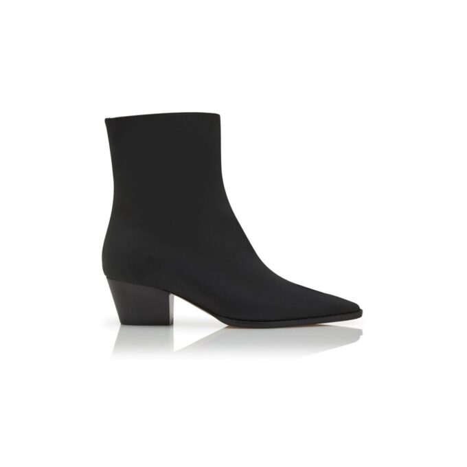 ALIERA Black Nubuck Ankle Boots