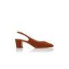ALLURASAN Brown Suede Slingback Pumps