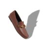 APOLLONIO Brown Calf Leather Slippers