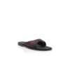 ARGUS Dark Red Calf Leather Lizard Print Sandals