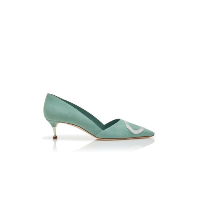 ARI Green Suede Pumps