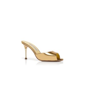 ASTUCLA Gold Calf Leather Mules