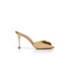 ASTUCLA Gold Calf Leather Mules