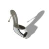 ASTUCLA Silver Calf Leather Mules