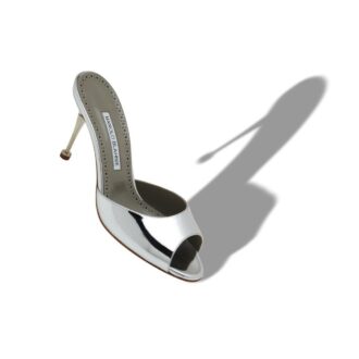 ASTUCLA Silver Calf Leather Mules