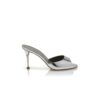 ASTUCLA Silver Calf Leather Mules