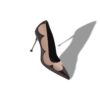 ATENA Light Beige and Dark Brown Leather Pumps