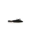 BALLERIMU Black Suede Flat Mules