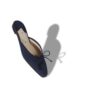 BALLERIMU Navy Blue Suede Flat Mules