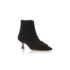 BAYLOW Black Suede Buckle Detail Ankle Boots