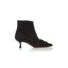 BAYLOW Black Suede Buckle Detail Ankle Boots