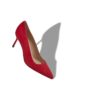 BB 70 Bright Red Suede pointed toe Pumps