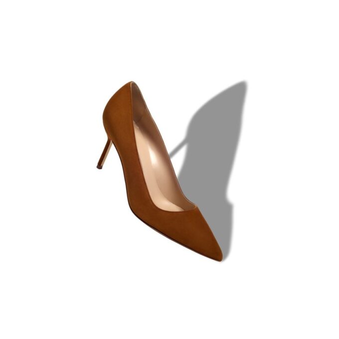 BB 70 Brown Suede Pointed Toe Pumps