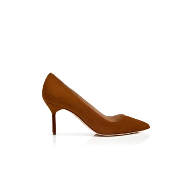 BB 70 Brown Suede Pointed Toe Pumps