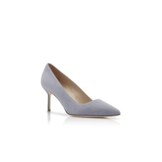 BB 70 Light Grey Suede Pointed Toe Pumps