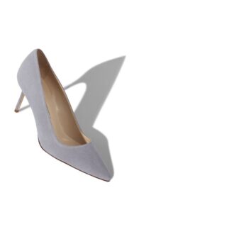 BB 70 Light Grey Suede Pointed Toe Pumps