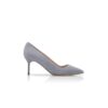 BB 70 Light Grey Suede Pointed Toe Pumps