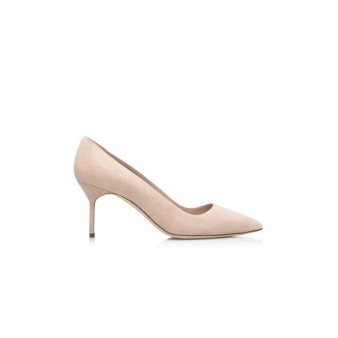 BB 70 Nude Suede Pointed Toe Pumps