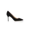 BB 90 Black Suede Pointed Toe Pumps
