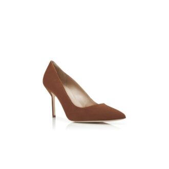 BB 90 Brown Suede Pointed Toe Pumps
