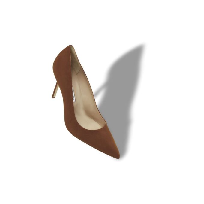 BB 90 Brown Suede Pointed Toe Pumps