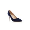 BB 90 Navy Blue Suede Pointed Toe Pumps