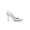 BB 90 White Nappa Leather Pointed Toe Pumps