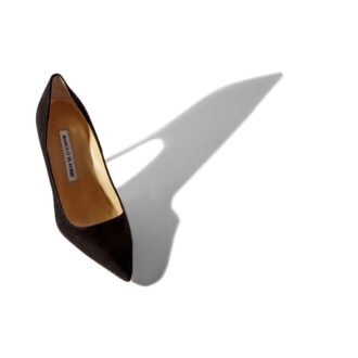 BB Black Suede Pointed Toe Pumps