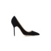 BB Black Suede Pointed Toe Pumps