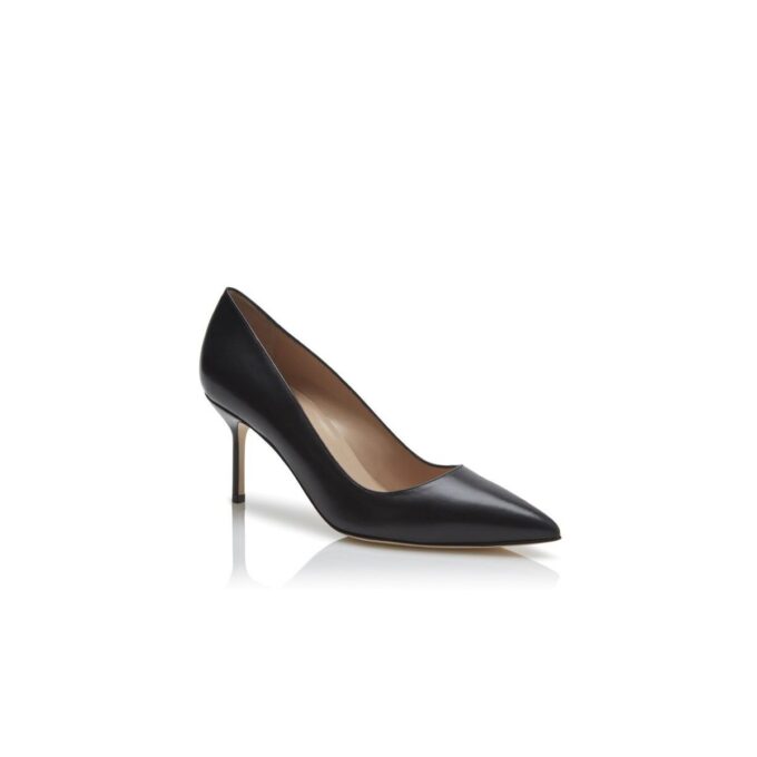 BB CALF 70 Black Calf Leather pointed toe Pumps