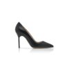 BB CALF Black Calf Leather Pointed Toe Pumps