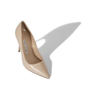 BB CALF Taupe Calf Leather Pointed Toe Pumps