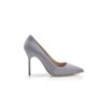 BB Light Grey Suede Pointed Toe Pumps