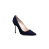 BB Navy Blue Suede Pointed Toe Pumps
