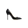 BB PATENT Black Patent Pointed Toe Pumps