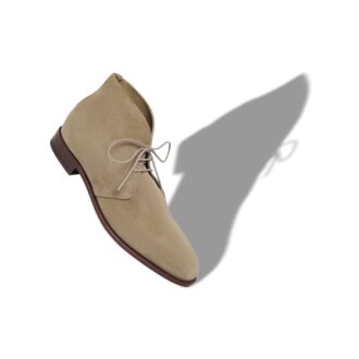 BERWICK Beige Suede Desert Boots
