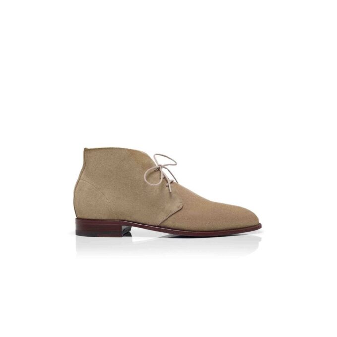 BERWICK Beige Suede Desert Boots