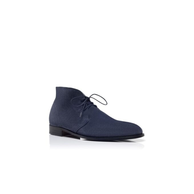 BERWICK Navy Blue Suede Desert Boots