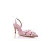 BRAMORA Light Pink Nappa Leather Slingback Pumps
